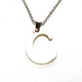 Ketting alfabet C - Zilver