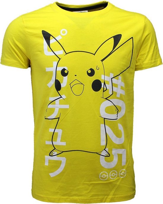 Pokémon Pikachu Thundershock T-Shirt Geel