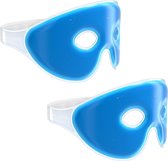 Navaris gel oogmaskers - Set van 2 herbruikbare maskers voor koud of warm gebruik - 2x hot & cold oogmasker - Verkoelend of verwarmend voor de ogen