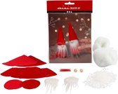 Creative mini kit, kerstkabouter, H: 12 cm, rood, 1 doos