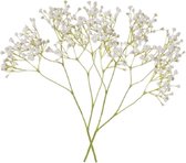2x stuks kunstbloemen Gipskruid/Gypsophila takken wit 58 cm - Kunstplanten en steelbloemen