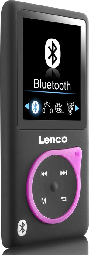 Lenco XEMIO-768 Pink - MP3-Speler met Bluetooth® inclusief 8GB micro SD en sport oordopjes - Roze