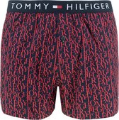 Tommy Hilfiger woven boxer letter print rood & blauw - L