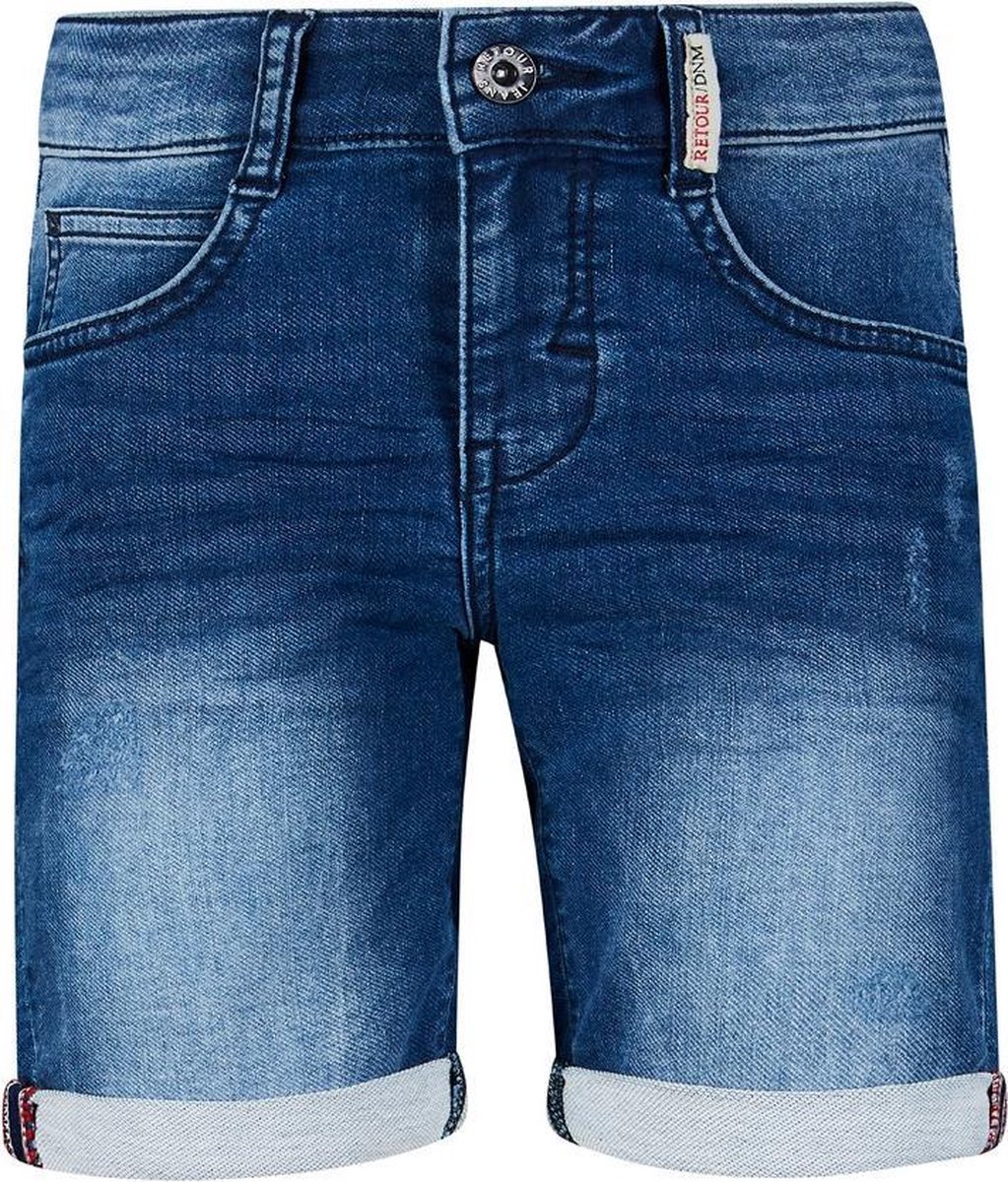 Retour jongens korte jeans Loek Medium Blue Denim S21 | bol.com
