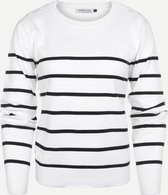 Steppin' Out VrouwenTrui Stripey Sweater Wit  Maat: S