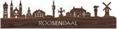 Skyline Roosendaal Notenhout - 80 cm - Woondecoratie design - Wanddecoratie - WoodWideCities