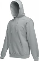 Grote maten Fruit of the Loom capuchon sweater grijs voor volwassenen - Classic Hooded Sweat - Hoodie - Heren kleding 4XL (EU 60)