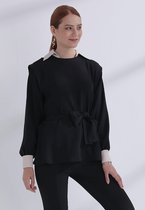 Blouse Dames Avery Zwart met Kraag - 40