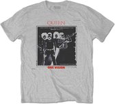 Queen Heren Tshirt -L- Japan Tour '85 Grijs