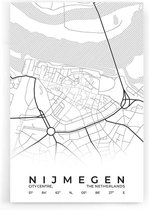 Walljar - Stadskaart Nijmegen Centrum - Muurdecoratie - Poster