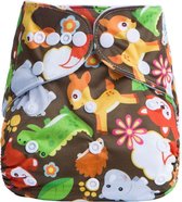 Wasbare luier Bababoe  / Pocket luier Fleece - met luier inlegger/ Dieren Uit Bos