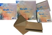 Joy!Crafts / Kraft Paper  / Kaarten en Enveloppen / 4 Maten (pakjes) in 1 Set