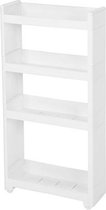 Trend24  Trend24 Rek - Opbergrek - Badkamerrek - Kruidenrek - Trolley - 45 x 17 x 91 cm - Wit