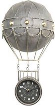 Countryfield - Wandklok luchtballon Jacques S - 26cm - Metaalgrijs met goud