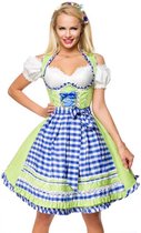 Dirndline Kostuum jurk -XS- Dirndl Oktoberfest Groen/Blauw