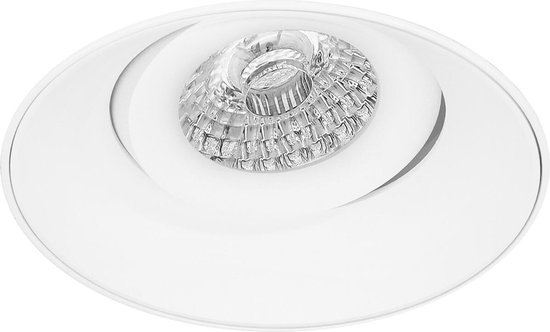 Spot Armatuur GU10 – Primux Nivas Pro – Inbouw Rond – Mat Wit – Aluminium – Trimless – Kantelbaar – Ø150mm