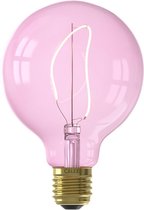 CALEX - LED Lamp - Nora Quartz G95 - E27 Fitting - Dimbaar - 4W - Warm Wit 2000K - Roze