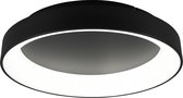 LED Plafondlamp - Plafondverlichting - Trion Gurano - 48W - Aanpasbare Kleur - Rond - Mat Zwart - Aluminium - BES LED