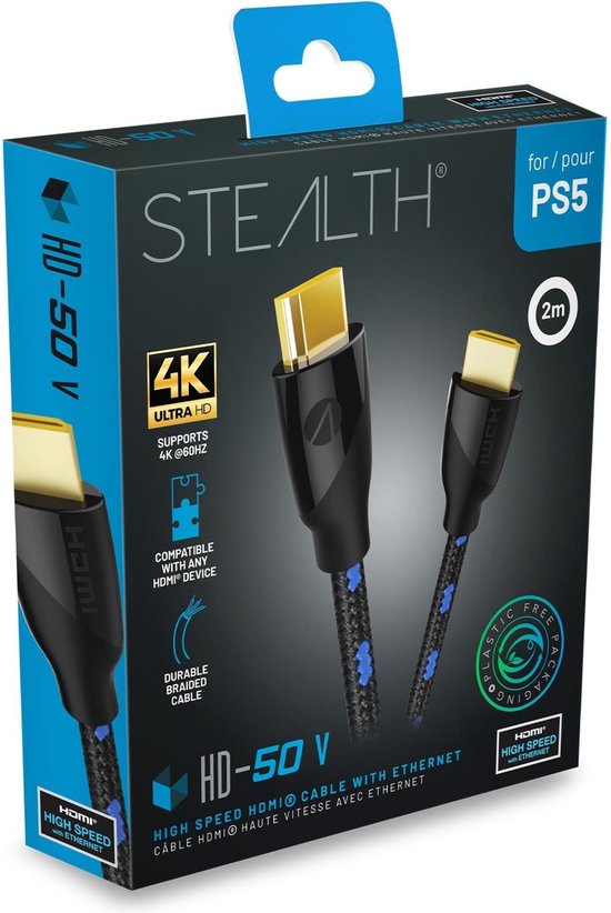 Stealth - Câble HDMI haute vitesse Ultra HD HD -50V 4K avec Ethernet pour  PS5 | bol.com