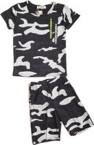 S&C sportset / gymset - camouflage - zwart - maat 92
