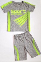 S&C sportset / gymset - SPORT - fluor groen - maat 92