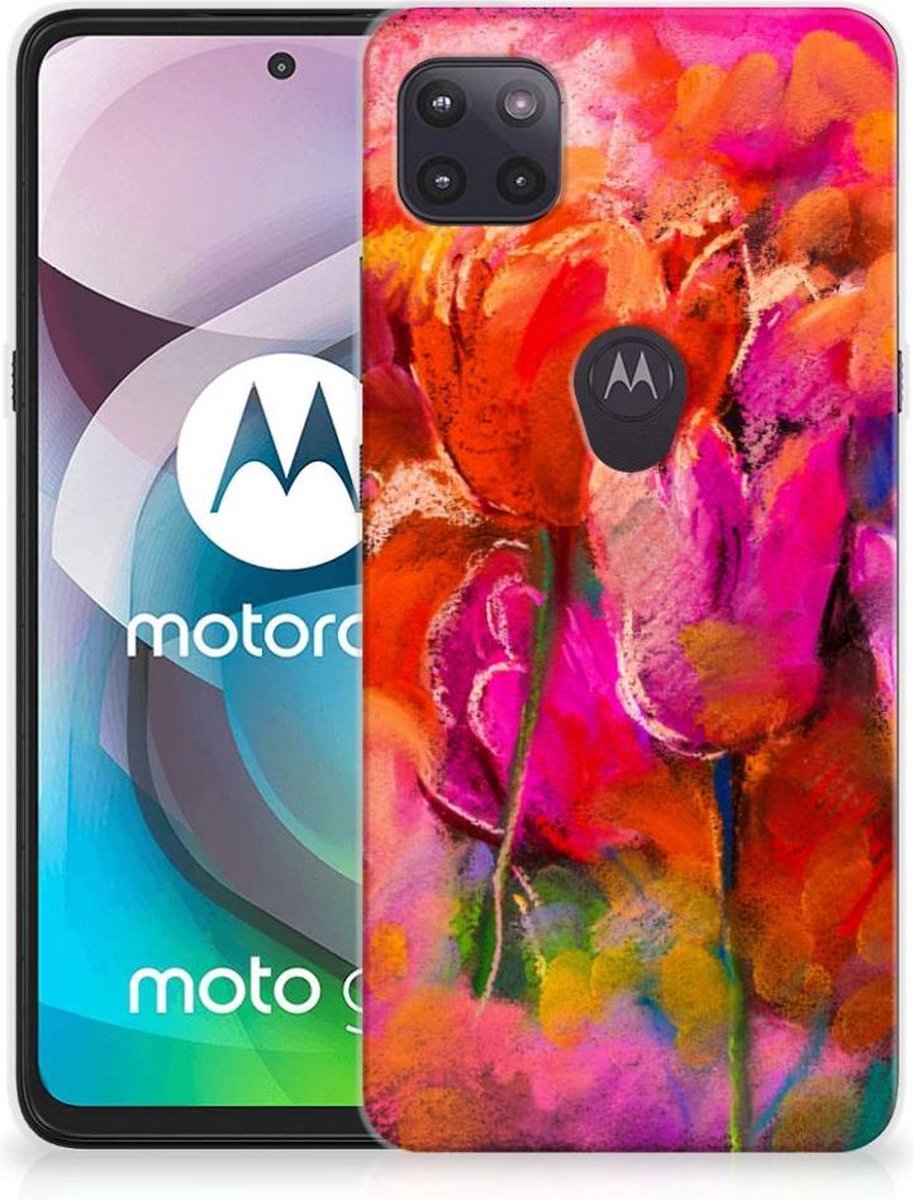 Back Cover voor Hoesje maken Motorola Moto G 5G Tulips