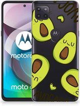 GSM Hoesje Motorola Moto G 5G Backcase TPU Siliconen Hoesje Transparant Avocado Singing