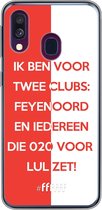 6F hoesje - geschikt voor Samsung Galaxy A40 -  Transparant TPU Case - Feyenoord - Quote #ffffff