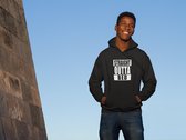 Straight Outta Bed - Grappig Hoodie - Humor - Dad Jokes - Unisex Zwart Maat S