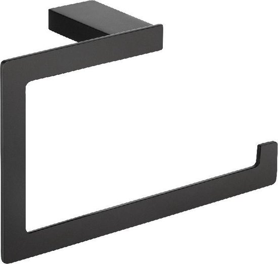 Viidako Handdoekring Zeer fraai design – Mat Zwart – Hoge kwaliteit – Massief Messing