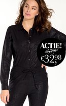 Zwarte Blouse van Je m'appelle - Dames - Travelstof - Maat M - 2 maten beschikbaar