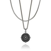 Croyez Jewelry | Medaillon Silver Layerup | Box / 55cm / 55cm