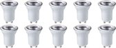 LED Spot 10 Pack - Viron Kolva - GU10 Fitting - 2W - Natuurlijk Wit 4000K - Mat Wit - Kunststof - SAMSUNG LEDs - BES LED