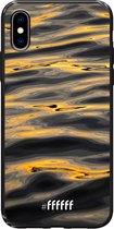 iPhone Xs Hoesje TPU Case - Water Waves #ffffff