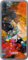 6F hoesje - geschikt voor Samsung Galaxy A11 -  Transparant TPU Case - Colourful Palette #ffffff