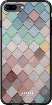 iPhone 8 Plus Hoesje TPU Case - Color Tiles #ffffff