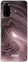 Samsung Galaxy S20 Hoesje Transparant TPU Case - Purple Marble #ffffff