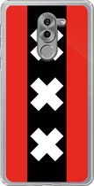 Honor 6X Hoesje Transparant TPU Case - Amsterdamse vlag #ffffff