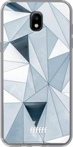 Samsung Galaxy J5 (2017) Hoesje Transparant TPU Case - Mirrored Polygon #ffffff