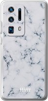 Huawei P40 Pro+ Hoesje Transparant TPU Case - Classic Marble #ffffff