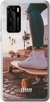 Huawei P40 Hoesje Transparant TPU Case - Skateboarding #ffffff
