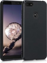 kwmobile telefoonhoesje voor Motorola Moto E6 Play - Hoesje voor smartphone - Back cover in mat zwart