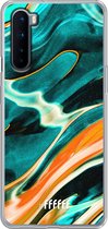 OnePlus Nord Hoesje Transparant TPU Case - Fresh Waves #ffffff