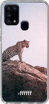 Samsung Galaxy M31 Hoesje Transparant TPU Case - Leopard #ffffff