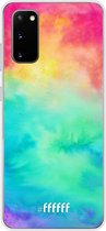 Samsung Galaxy S20 Hoesje Transparant TPU Case - Rainbow Tie Dye #ffffff