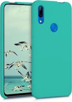 kwmobile telefoonhoesje voor Huawei P Smart Z - Hoesje met siliconen coating - Smartphone case in mat turquoise