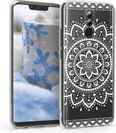 kwmobile telefoonhoesje voor Huawei Mate 20 Lite - Hoesje voor smartphone in wit / transparant - Azteekse Zonnebloem design