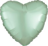 Amscan Folieballon Pastel Heart 40 Cm Mintgroen