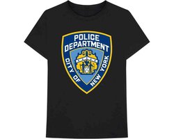 New York City - Police Dept. Badge Heren T-shirt - 2XL - Zwart