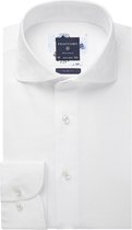 Profuomo Slim Fit  overhemd - wit Oxford soft - strijkvrij - Boordmaat: 42